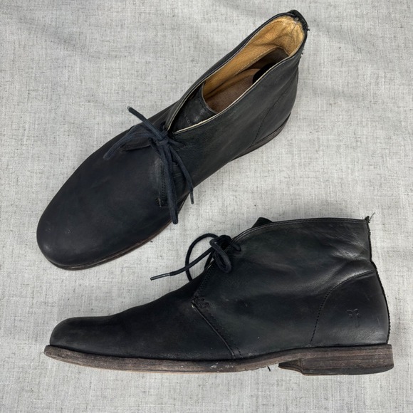 FRYE Phillip Chukka Boots‎ Black Leather Lace Up Business Shoes Men's Size 11
